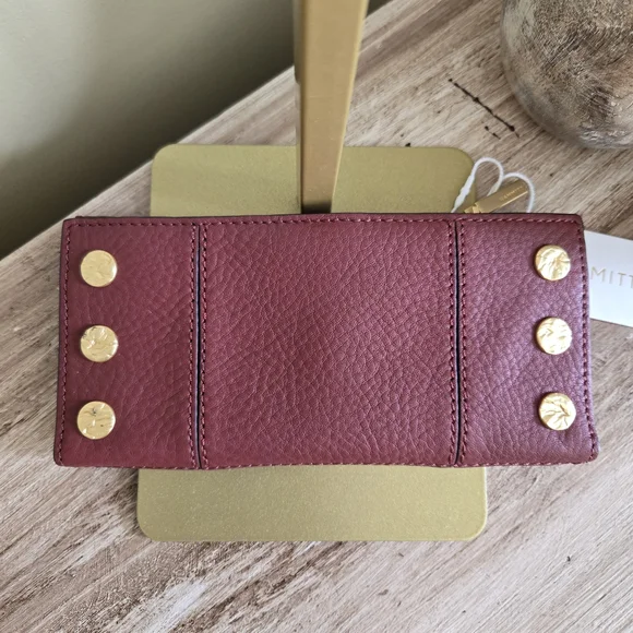 NWT Hammitt 110 North Wallet • Pomodoro Red Pebble • Brushed Gold - Picture 2 of 5